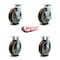 Service Caster 8 Inch Polyurethane Caster Set with Ball Bearings 2 Brake 2 Rigid SCC-30CS820-PPUB-TLB-2-R820-2 - alternate 5